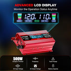 LVYUAN 500W Car Power Inverter 12V to 110V DC to AC - Image 3