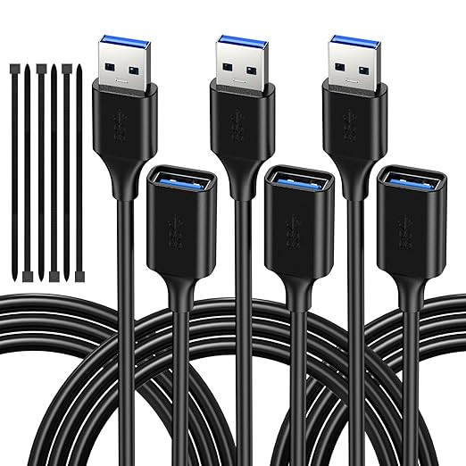 USB Extender Cord 13FT, USB 3.0 Extension Cable, USB A Male to Female, by ECJTU-US