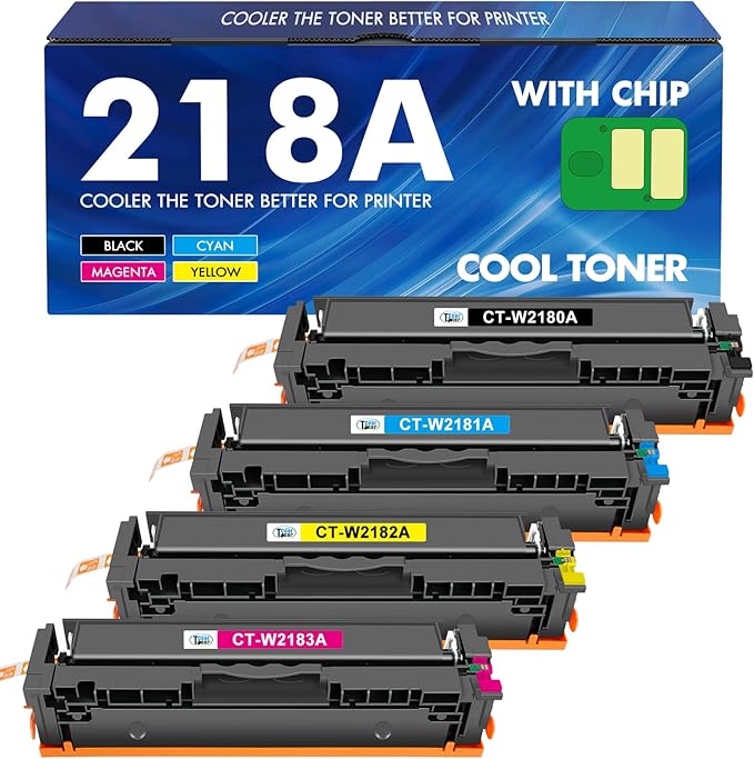218A 218X Toner Cartridges 4 Pack 3301fdw by Cool+Toner