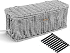 Cable Management Box, Woven Rattan Cord Hider by AllHercom