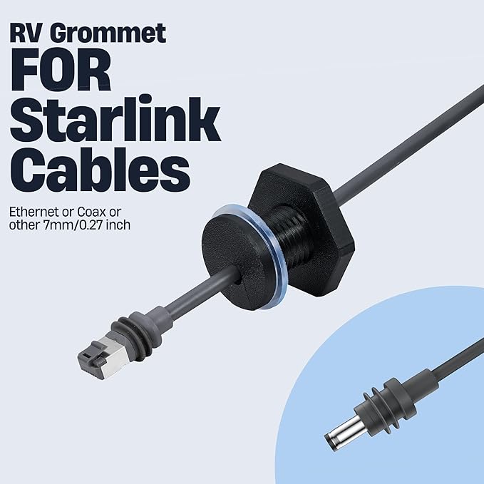 RV Cable Passthrough for Starlink mini, RV Cable Grommet Compatible - Image 2