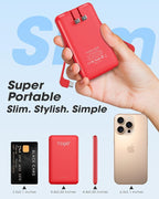 TG90° 5000mAh Ultra Slim Power Bank Built in Foldable AC Plug and Cables - Image 4