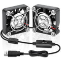 2 Packs USB Fan 40mm x 10mm DC 5V Mini Cooling Brushless Box Fan by AmRunJe-CalmDownYourDevice