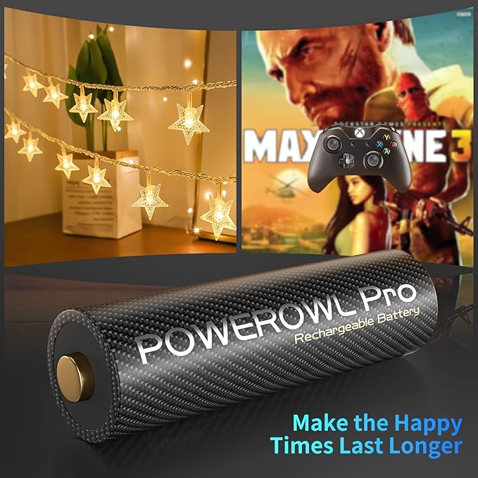 POWEROWL Goldtop Rechargeable AA Batteries PRO, High Capacity 2800mAh, Premium - Image 3