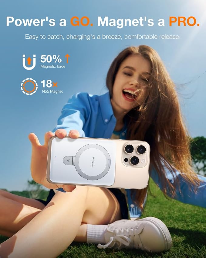 TORRAS 0.45" Slim Magnetic Portable Charger Power Bank - Image 9
