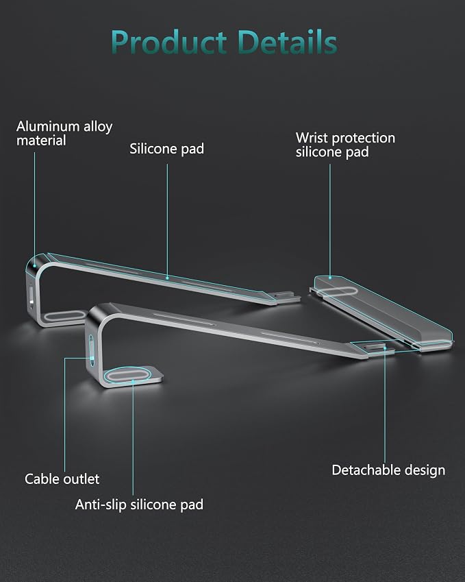 Aluminum Laptop Stand, Notebook Stand - Image 8