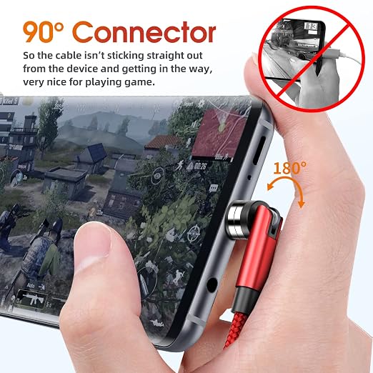Magnetic Charging Cable, 540 Rotating Phone Charger 3 in 1 USB Cable Nylon - Image 4