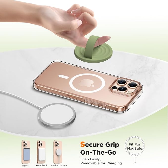 Magnetic Phone Ring Grip Holder, Silicone Finger Loop Grip, Compatible - Image 4