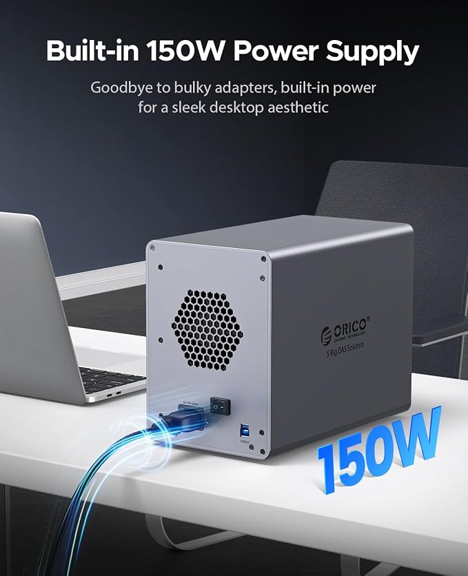 ORICO 5 Bay DAS Hard Drive Enclosure USB 3.0 - Image 6