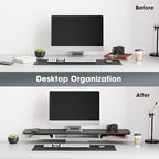 Fenge Acrylic Monitor Stand Riser, 42.5 Inches Dual Monitor Stand - Image 5