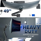 VIVO Heavy Duty Aluminum Ultrawide Monitor Tension Arm - Image 7