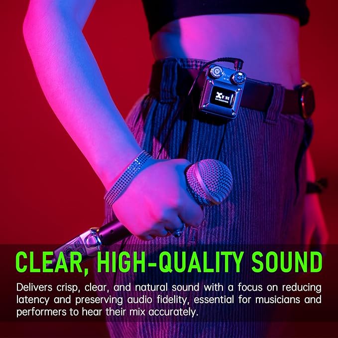 Xvive U4R2 Wireless in-Ear Monitor System Professional IEM System 1 Transmitter - Image 4