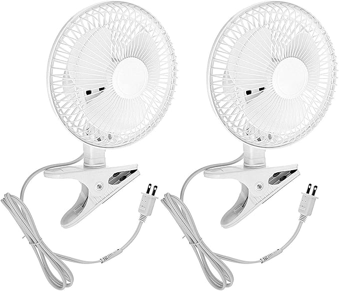 JOEY'Z 6 INCH - 2 Speed - Adjustable Tilt, Whisper Quiet Operation Clip-On-Fan by JOEYZ