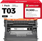 T03 Black Toner Cartridge（1-Pack by JCTONER