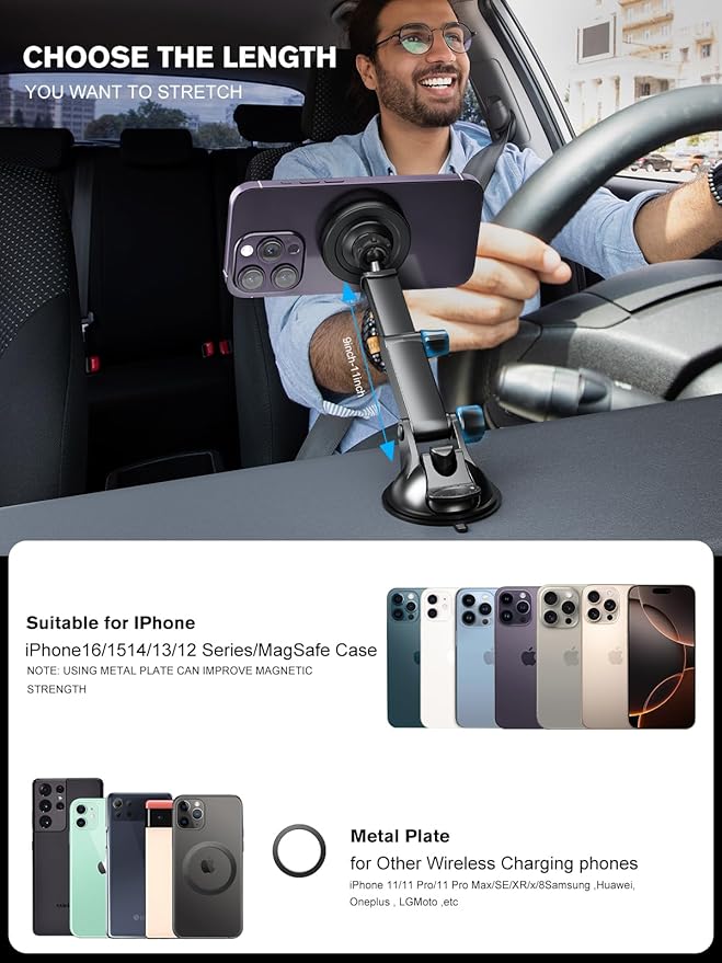 for MagSafe Car Mount Charger, Magnetic Wireless Fast Charging - Image 2