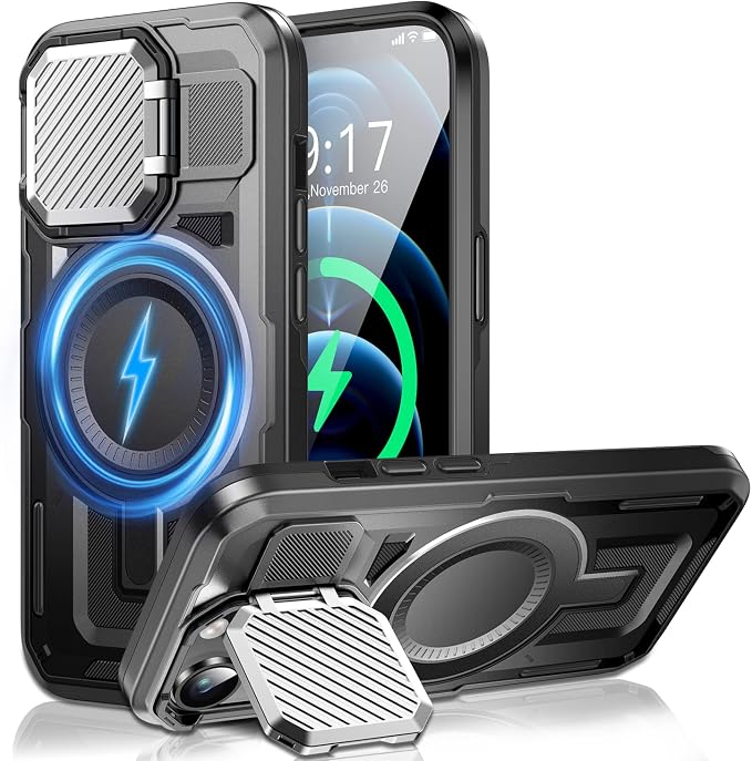 Camera Stand Case for iPhone 12 Pro Max, 2024 Version Military Grade Protective by Unknown