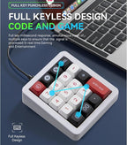 Adventurers K812 Wired Mechanical Numeric Keypad, 19-Key Hot-Swappable RGB - Image 6