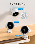 Portable Desk Fan, Clip-On Rechargeable USB Fan - Image 3