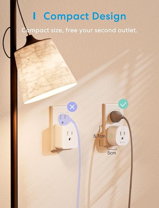 Meross Matter Smart Plug Mini, Easy Setup, 100% Privacy, Compact Size, Support - Image 8