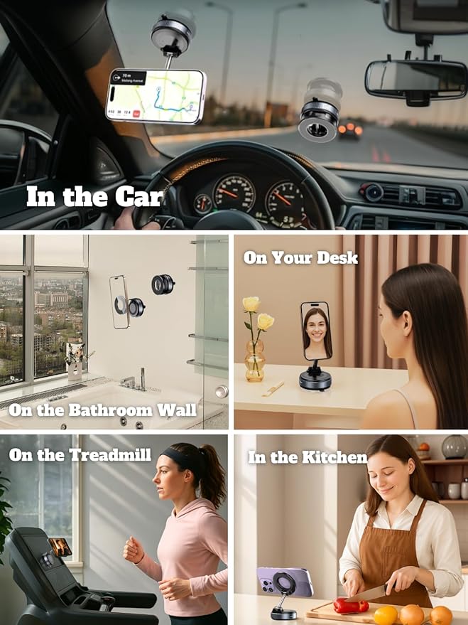 Car Phone Holder for Magsafe, 360° Adjustable Vacuum Magnetic Phone Mount - Image 6