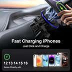 15W Magnetic Car Mount Wireless Charger - Image 3