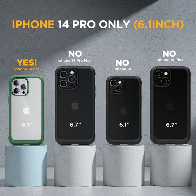Miracase Glass Series for iPhone 14 Pro Case 6.1 Inch, Full-Body Clear Bumper - Image 7
