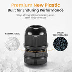 QILIPSU 50pcs 3/8" NPT Cable Gland Waterproof IP68 Nylon Cable Pass Through - Image 3