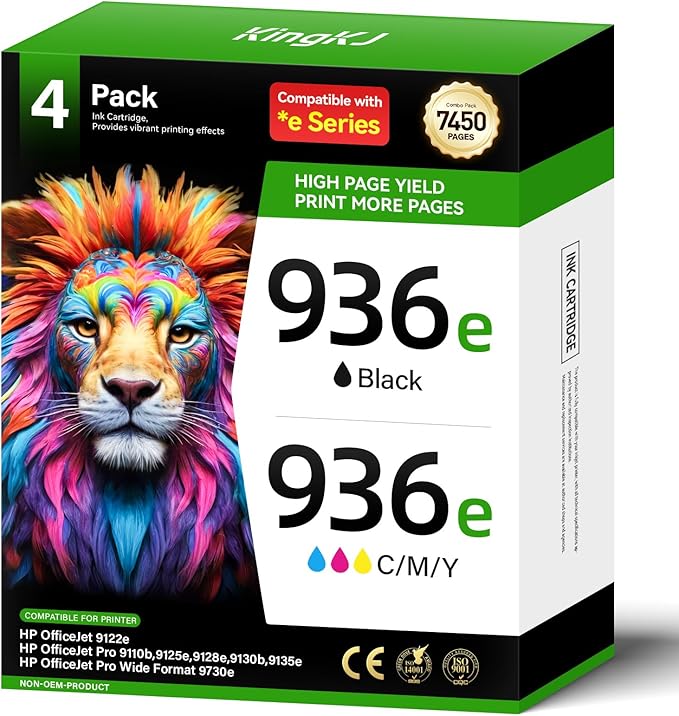 936e 936XL High Yield Ink Cartridges by KingKJInkToner