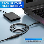 3 Pack USB Extension Cable 2 FT, Short USB 2.0 Type A Male to Female Extender - Image 5