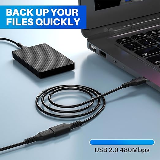 3 Pack USB Extension Cable 10 FT, USB 2.0 Type A Male to Female Extender Cord - Image 5