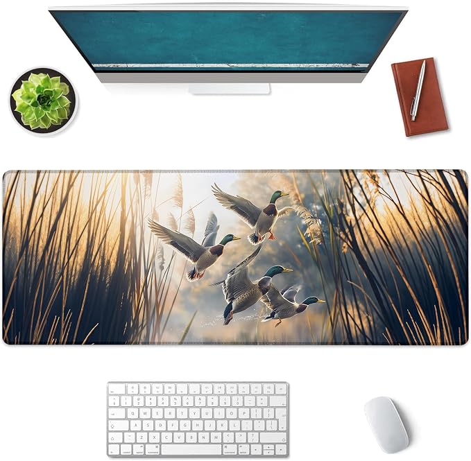 Mallard Ducks Large Mouse Pad, Gaming Mouse Pad, Keyboard Mat, Non-Slip Rubber by Unknown