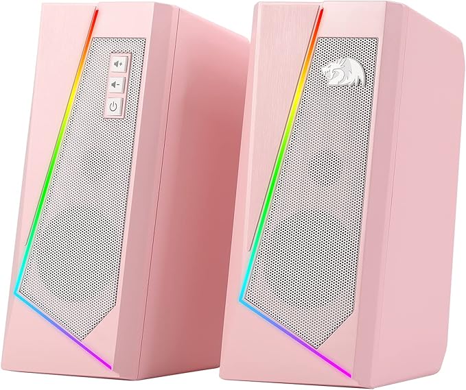 Redragon GS520 RGB Desktop Speakers, 2.0 Channel PC Computer Stereo Speaker by REDRAGON