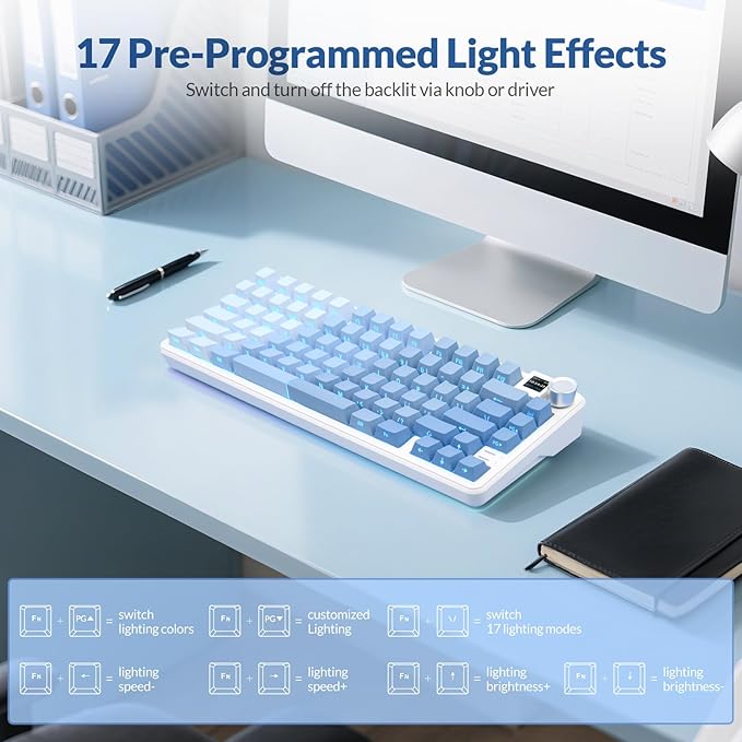 Rii RK805 Wireless Creamy Mechanical Keyboard - Image 7