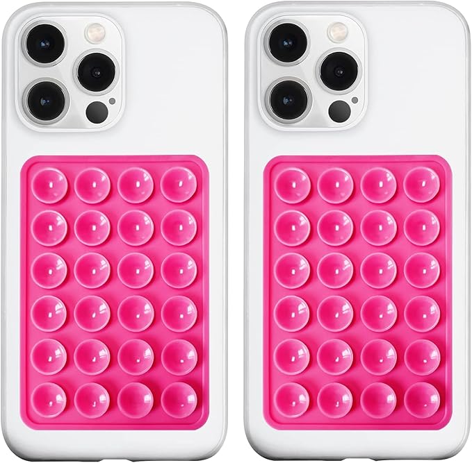 2 Pack Silicone Suction Phone Case Mount, Silicon Adhesive Phone Grip by LvShuLiangPin