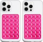 2 Pack Silicone Suction Phone Case Mount, Silicon Adhesive Phone Grip by LvShuLiangPin