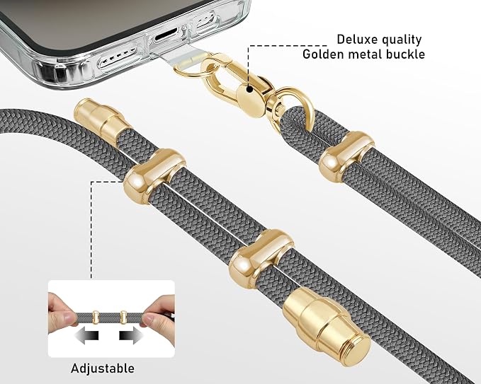 Cell Phone Lanyard Adjustable Crossbody Phone Lanyard *1 Phone Wrist Strap *1 - Image 4