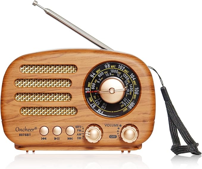 Oncheer Portable Vintage Retro Bluetooth Speaker Radio by OncheerDirect-Sales
