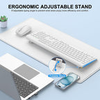 Wireless Keyboard and Mouse Combo, Full-Size Silent Ergonomic Keyboard and - Image 5