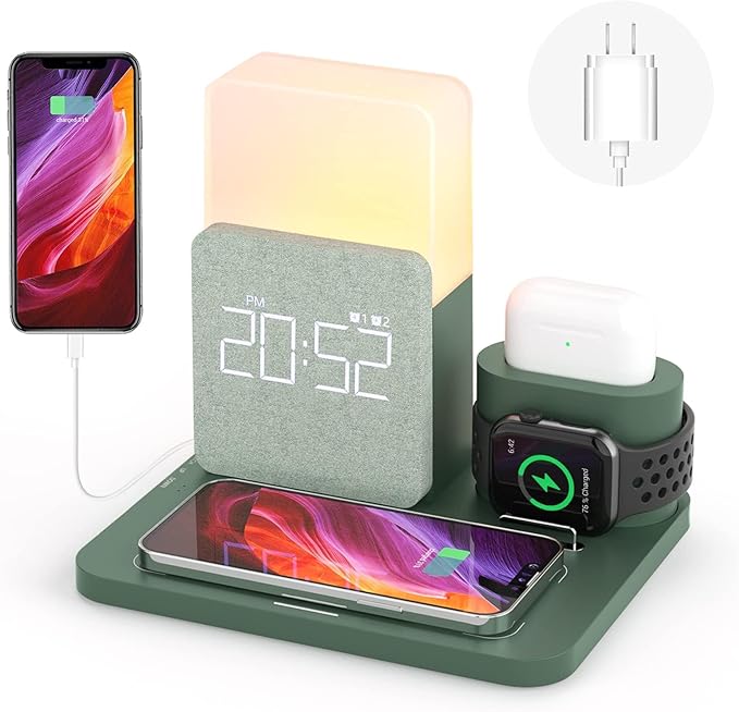 Wireless Charging Station, iPhone 3 in 1 Fast 15W Wireless Charger by COLSURCOLORYOURLIFE
