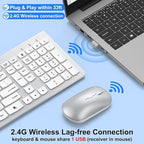 Wireless Keyboard and Mouse Combo, Ultra Slim Design Full Size Keyboard and 3 - Image 4