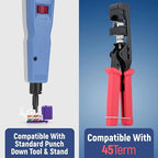 Everest 45° Angled RJ45 Cat6 Keystone Jacks 20-Pack in Purple - Image 5