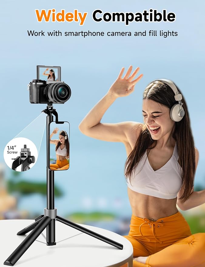 Magnetic Tripod for iPhone, Extendable Cell Phone Stand for Recording Travel - Image 5