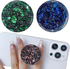 3 Pack Fashionable Clear Glitter Expandible Collapsible Moblile Phone Grip - Image 2