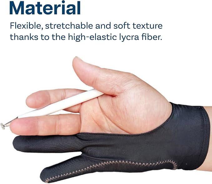 MMOBIEL Drawing Glove for Digital Tablet and Sketching Model A 2-Finger Palm - Image 5
