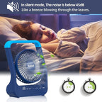 Portable Desk Fan 20000mAh Battery Operated Rechargeable, 200H Long Lasting - Image 4