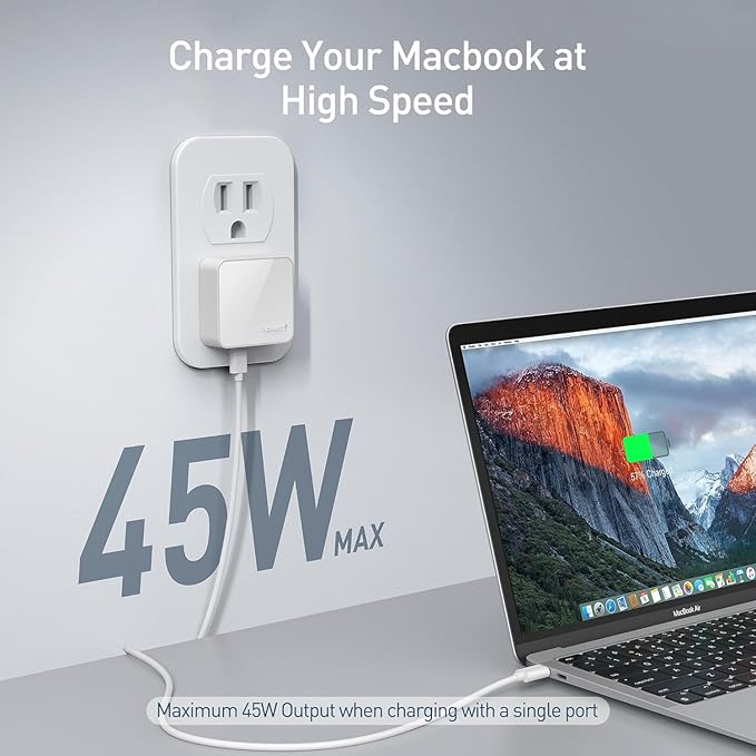 Nekmit Flat USB C Wall Charger, 47W Dual Ports USB C Charger Block, PPS Fast - Image 2