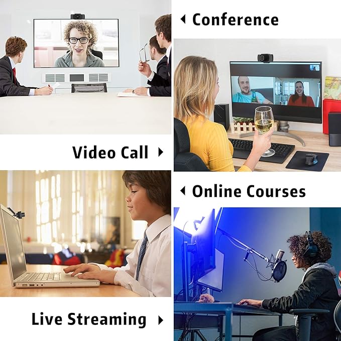 Septekon 1080P HD Webcam with Microphone, Streaming Computer Web Camera - Image 2