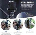 Anti-Theft Motorcycle Phone Mount, Aluminum Dual Socket Arm and U-Bolt Base - Image 5