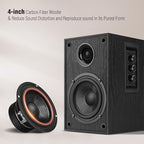 Elimavi Powered Bluetooth 5.3 Bookshelf Speakers - 60W Record Player Speakers - Image 3