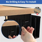 LUKETURE Laptop Holder, Steel Desk Side Storage, No Drill Standing Desk - Image 6